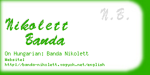 nikolett banda business card